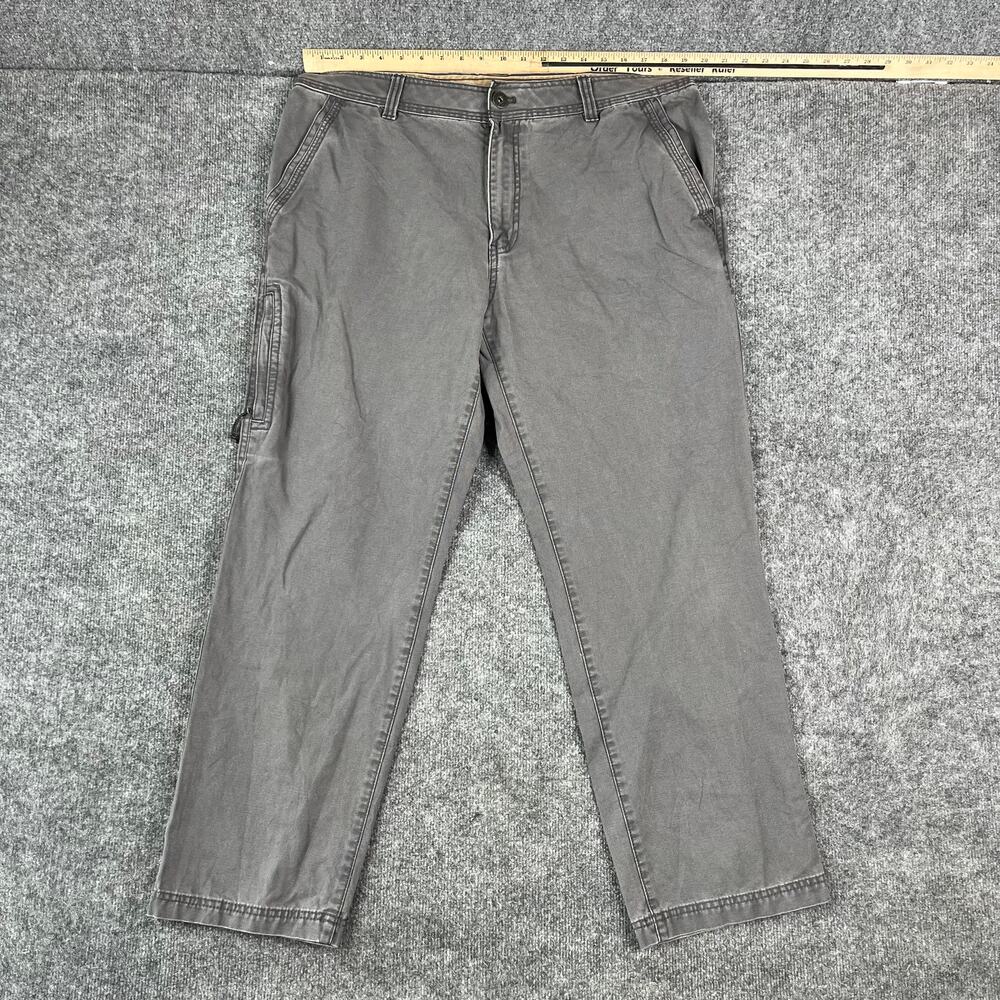 Bass Pants Mens Size 38x32‎ Gray Cargo Casual Chino Utility Workwear Outdoors
